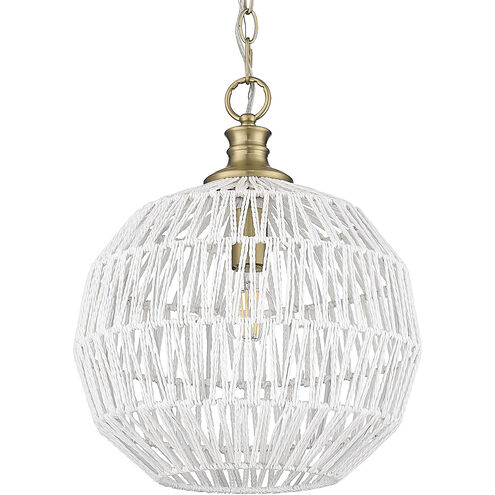 Florence 1 Light 14 inch Brushed Champagne Bronze Pendant Ceiling Light